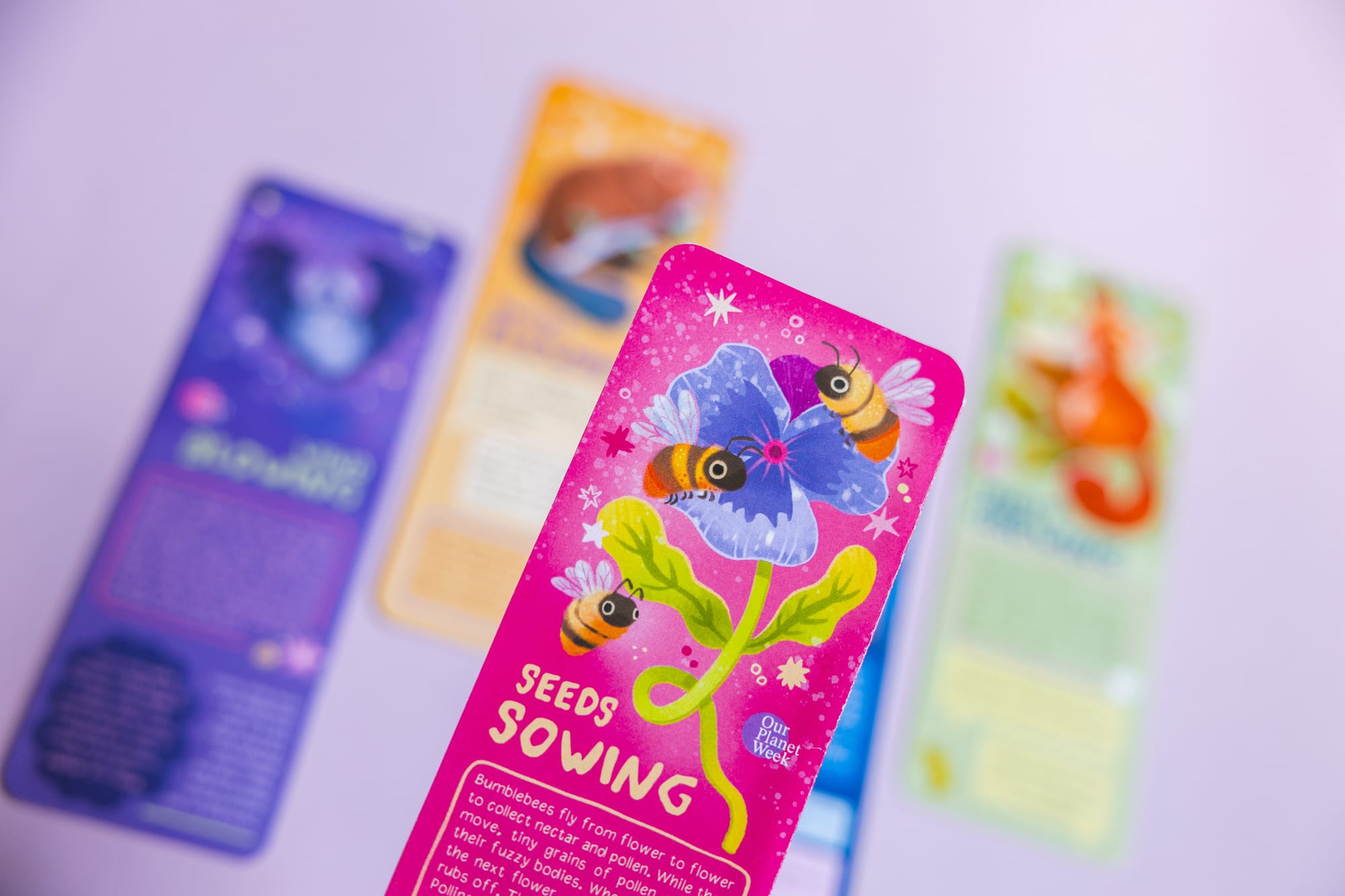 Bookmark fan, another close-up angle.