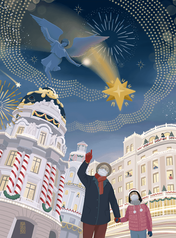 Madrid Navidad poster proposal, angel concept.